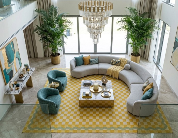 Butter yellow rugs